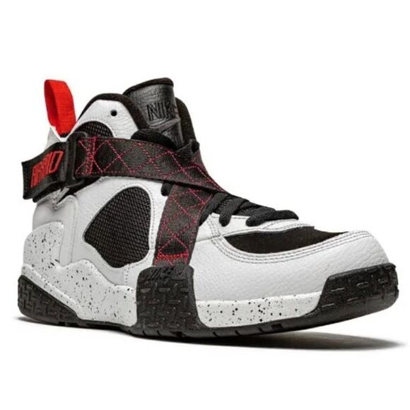 Nike Air Raid Sneakers White/Black High-Top Shoes Size 9.5 - Picture 1 of 14